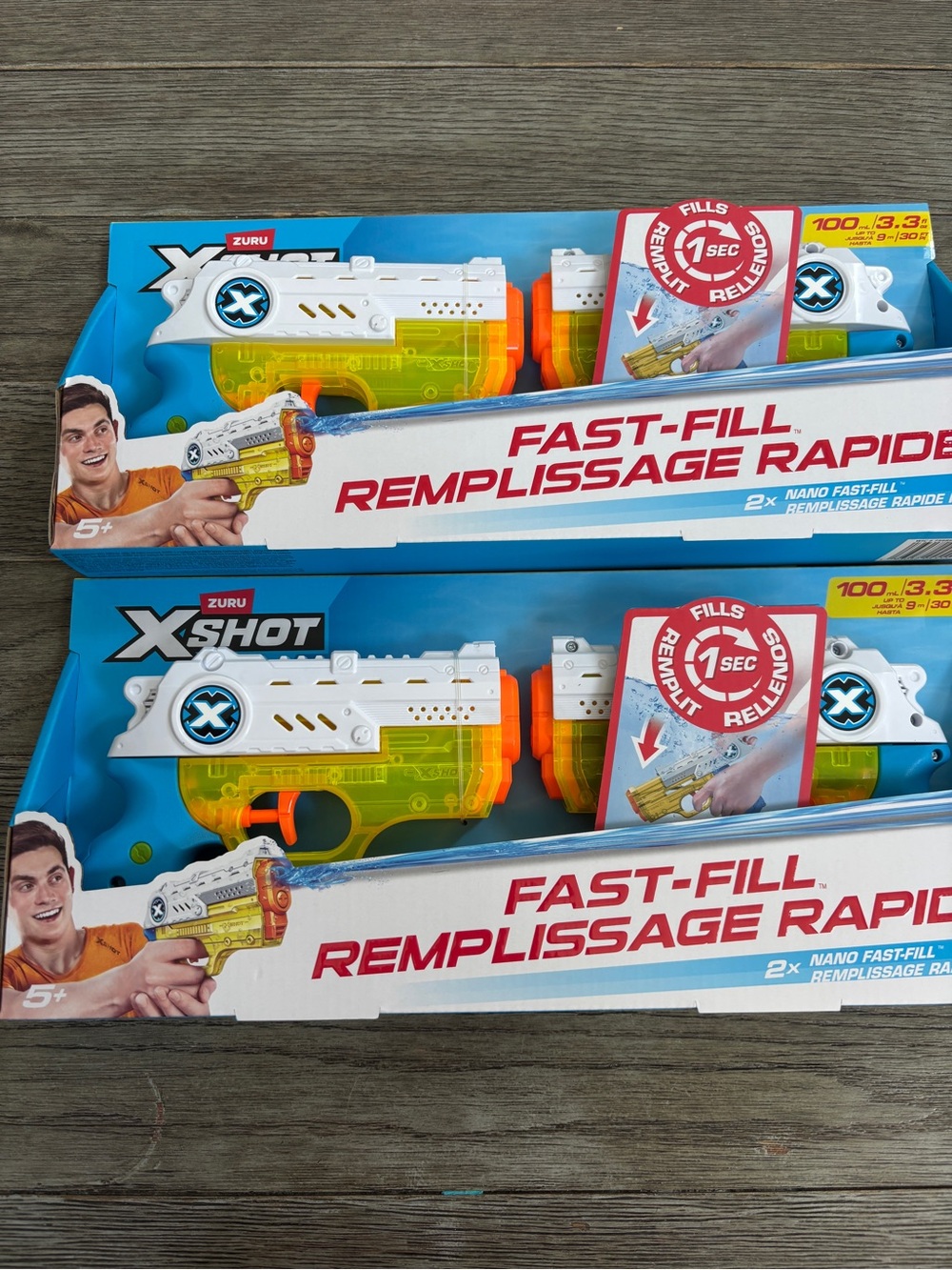 Fast-Fill Kids Toy Blaster - White & Yellow